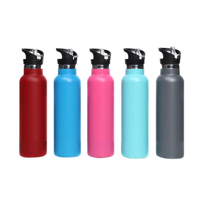 600ml Double Wall Vacuum Bottle with Flip Valve Lid