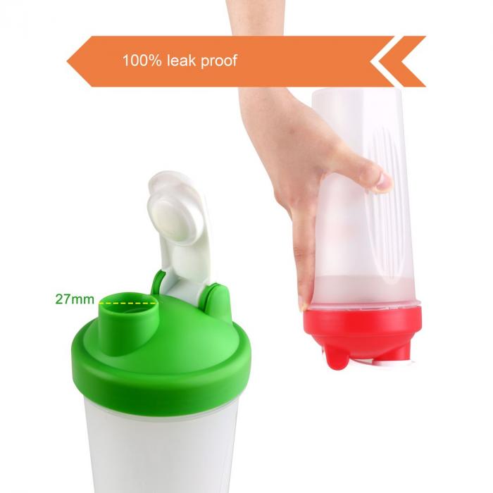 BPA Free Fitness Shaker Bottle 600ml 