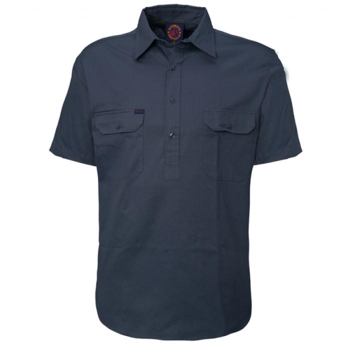 Closed Front Short Sleeve Shirt