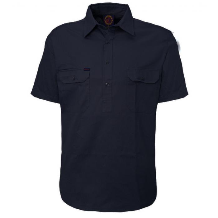 Closed Front Short Sleeve Shirt