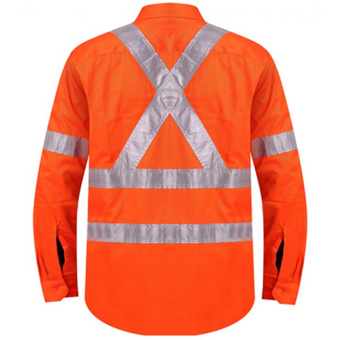 Open Front L/S 3M Tape "X" Design