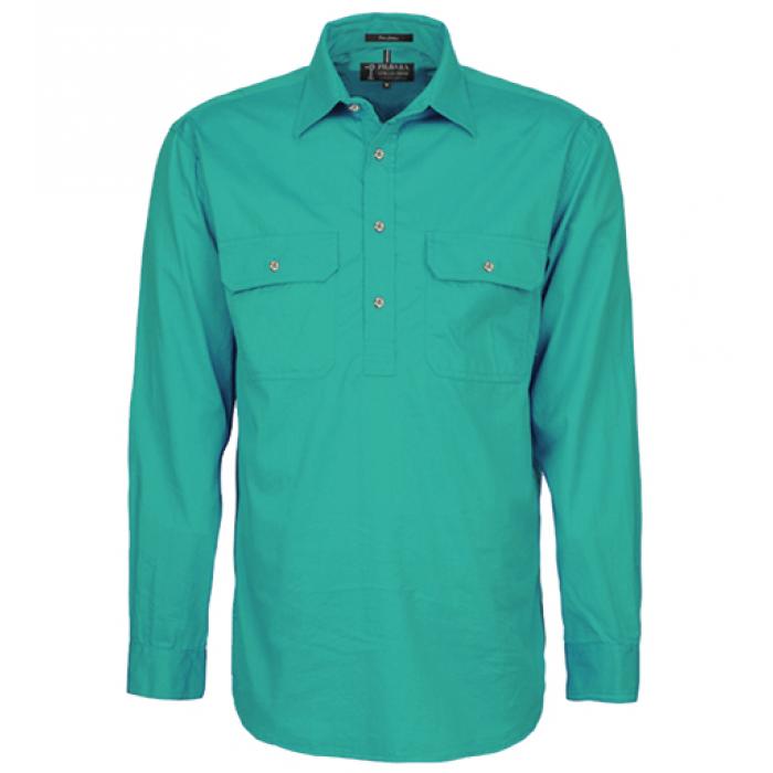 Mens Pilbara Closed Front L/S Shirt