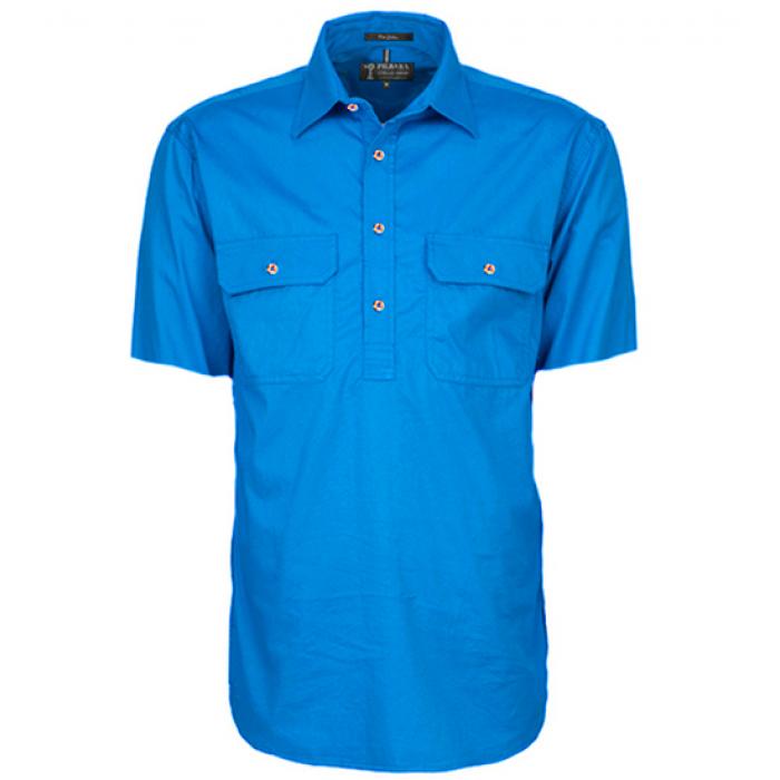 Mens Pilbara Closed Front S/S Shirt