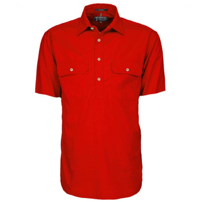Mens Pilbara Closed Front S/S Shirt