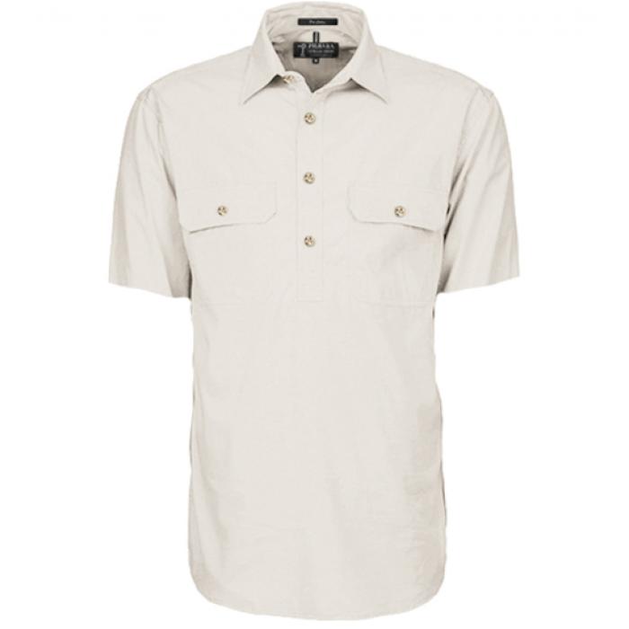 Mens Pilbara Closed Front S/S Shirt