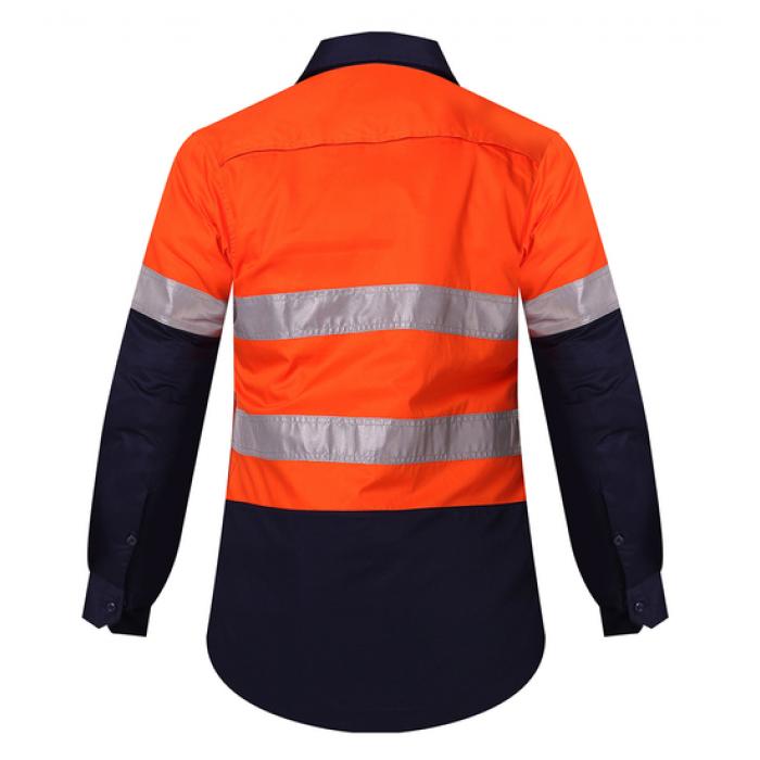 Ladies 2 Tone Vented Light Weight Open Front