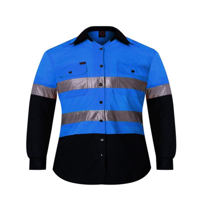 Kids 2 Tone Open Front Shirt With Tape