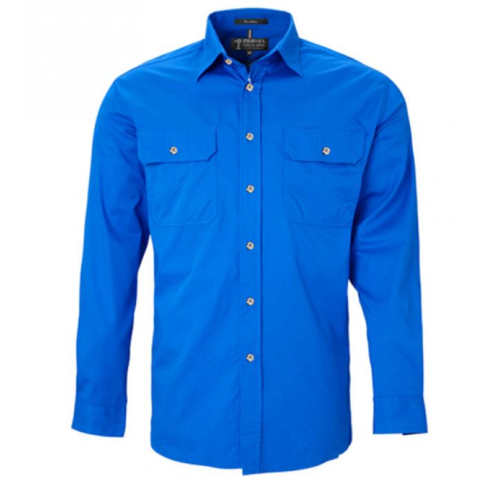 Men's Pilbara Open Front L/S Shirt