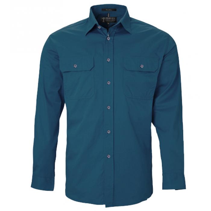Men's Pilbara Open Front L/S Shirt