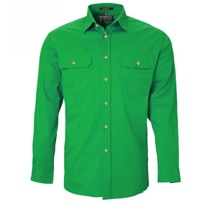 Men's Pilbara Open Front L/S Shirt