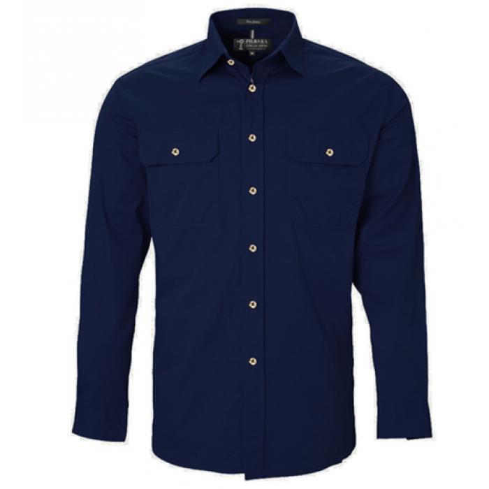 Men's Pilbara Open Front L/S Shirt