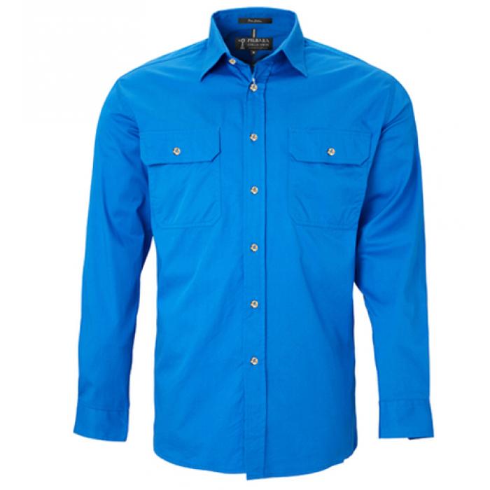 Men's Pilbara Open Front L/S Shirt