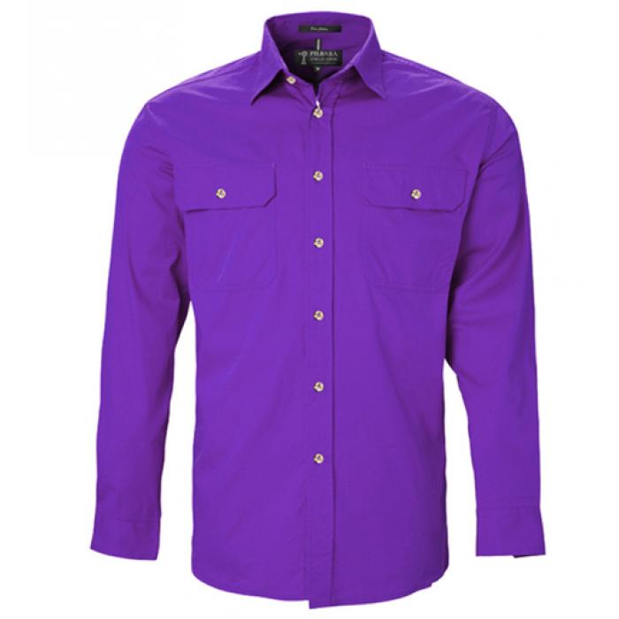 Men's Pilbara Open Front L/S Shirt