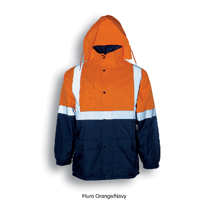Unisex Adults Hi-Vis Polar Fleece Lined Jacket With Reflective Tape