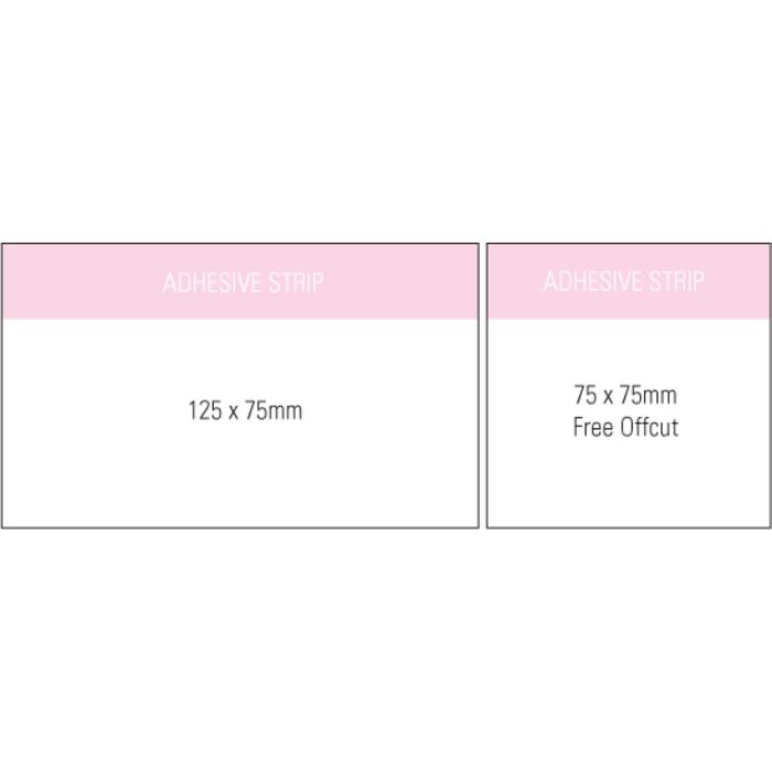 Stuk Note Pad 125x75 White 2col 100 Leaf