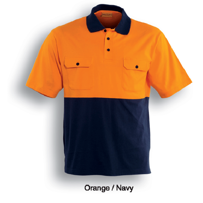 Unisex Adults Hi-Vis Cotton Jersey Polo S/S