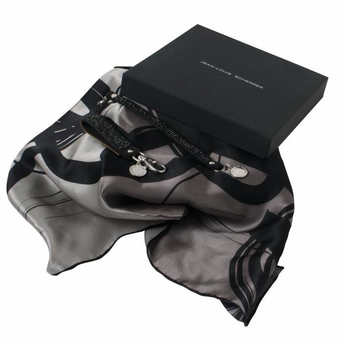 Set Jean-louis Scherrer (bracelet, Key Holder & Silk Scarf)