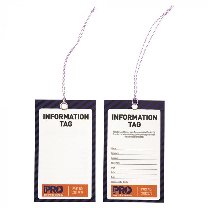 Safety Tag - Information 125 x 75 mm (100/Pk)