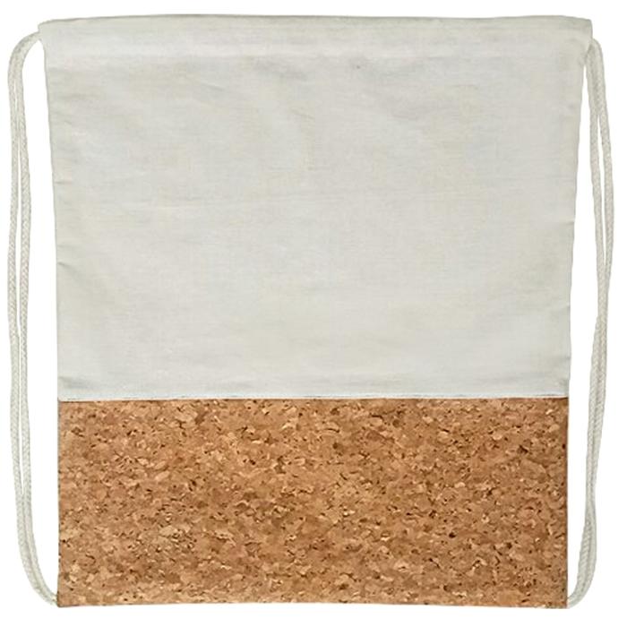 Cotton Drawstring Bag With Cork