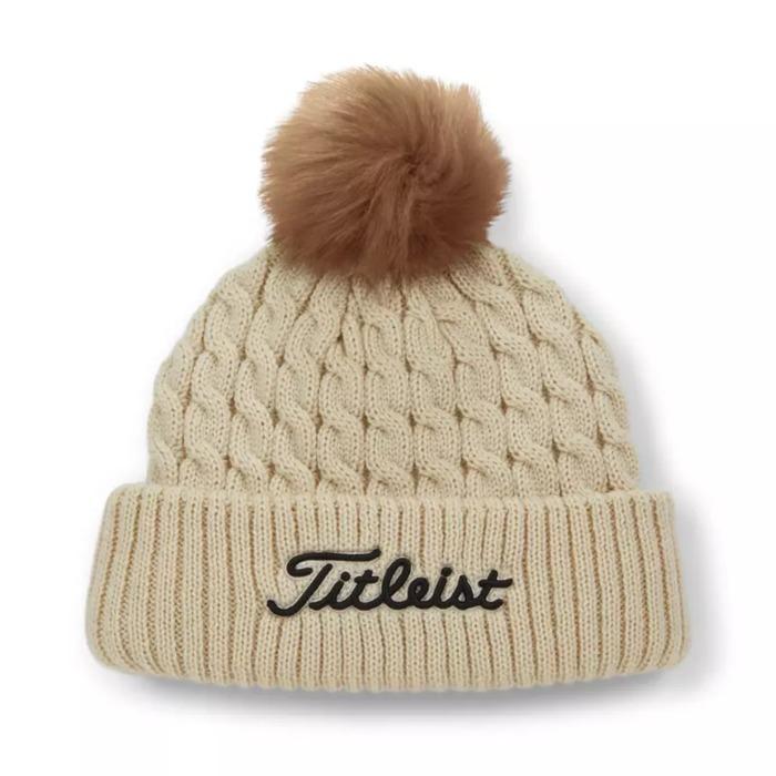 Beanie Cable Knit Pom Pom