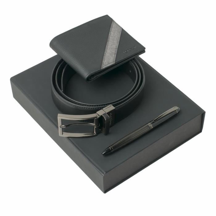 Set Alesso Black (ballpoint Pen, Wallet & Belt)