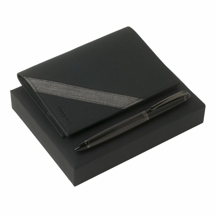 Set Alesso Black (ballpoint Pen & Passport Cover)