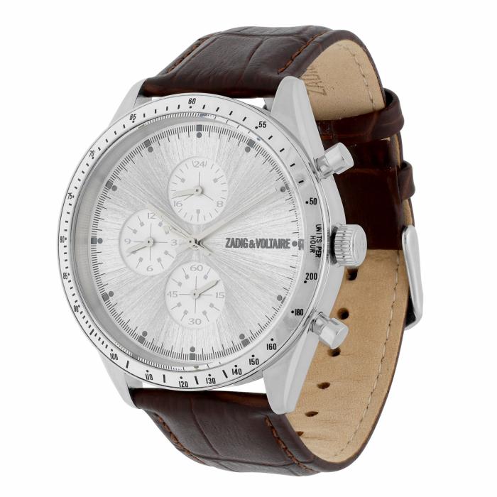 Chronograph Master Silver Brown Leather-r3s-m-m904