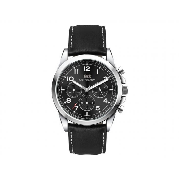 Chrono Unisex Watch, Leather Strap