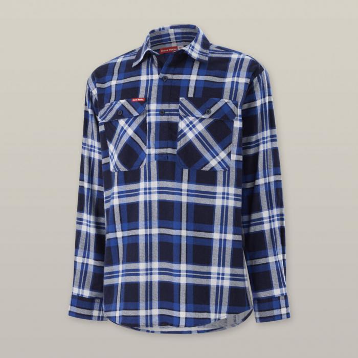 Mens Core Long Sleeve Closed Front Check Flannel Shirt