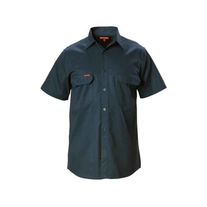 Mens Foundations Cotton Drill Short Sleeve Shirt