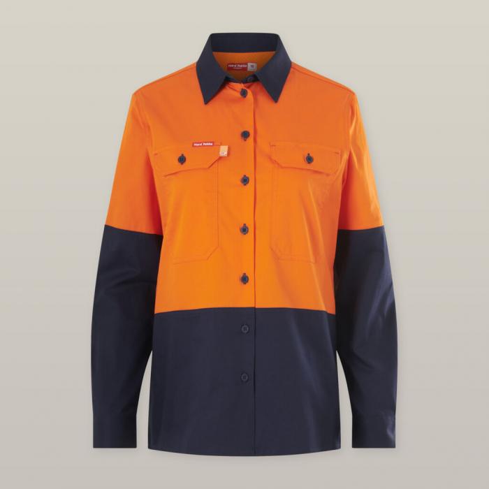 Womens Long Sleeve Hi Vis 2  Tone Vented Shirt