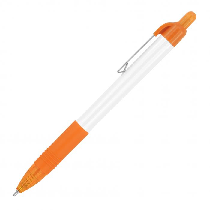 Plastic Pen Anthony White Barrel Silk Ink Ballpoint
