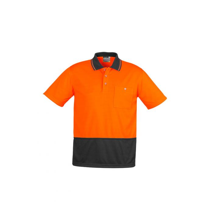Unisex Hi Vis Basic Spliced Polo - Short Sleeve