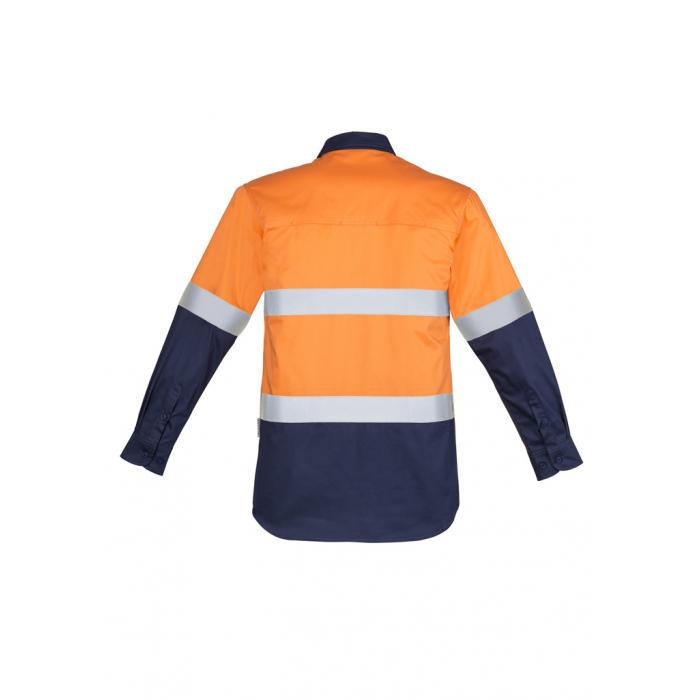 Mens Hi Vis Closed Front L/S Shirt - Hoop Taped