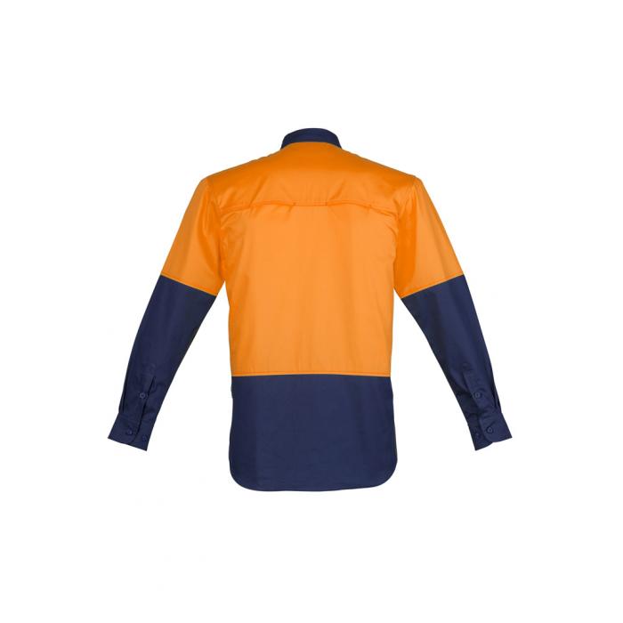 Mens Hi Vis Closed Front L/S Shirt