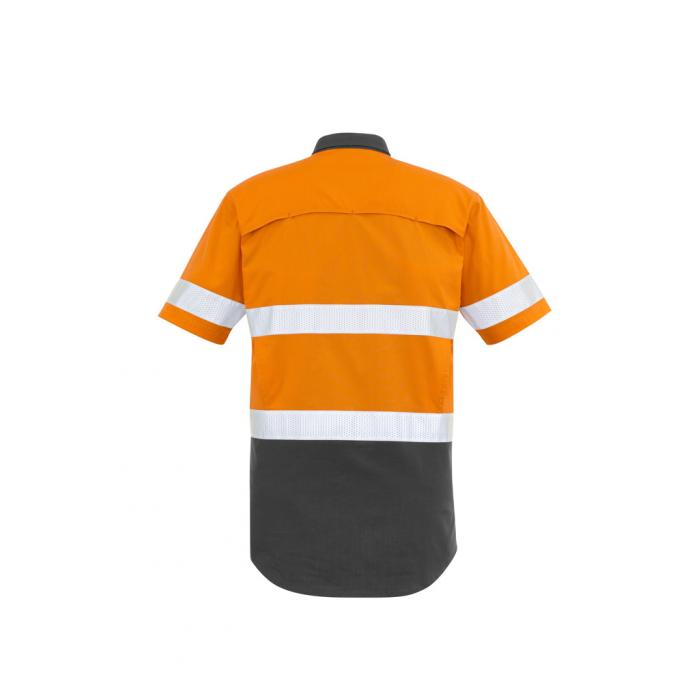 Mens Rugged Cooling Taped Hi Vis Spliced S/S Shirt