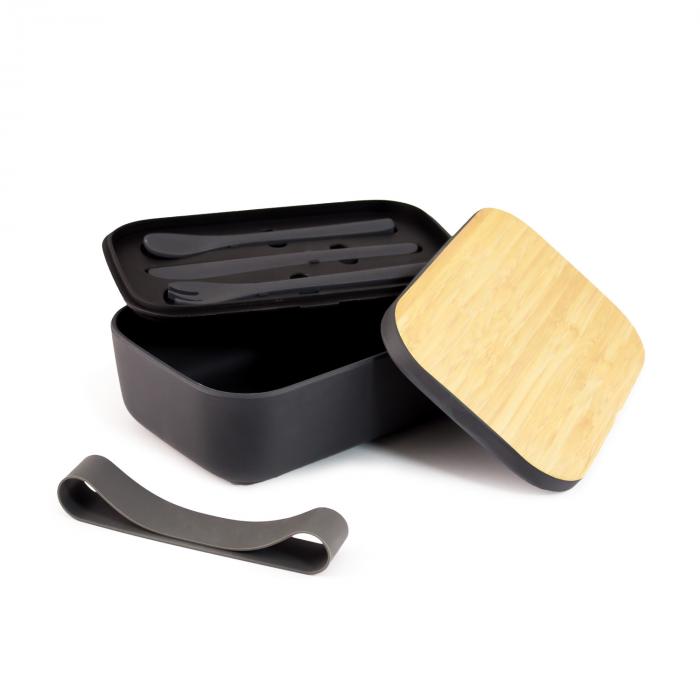 Bamboo Fibre Lunch Box & Cutlery Set