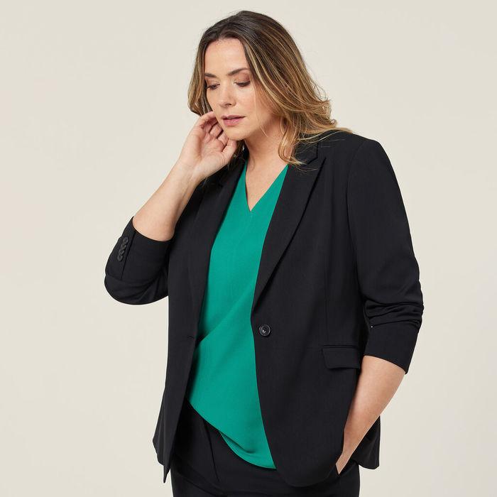 Crepe Stretch Longline Jacket