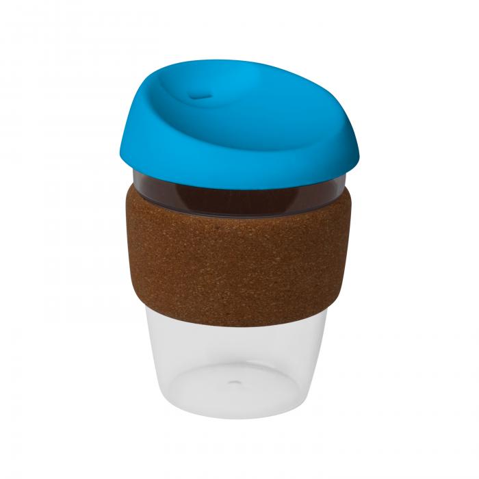 12oz/340ml Clear Plastic Karma Kup Cork Band Silicon Lid