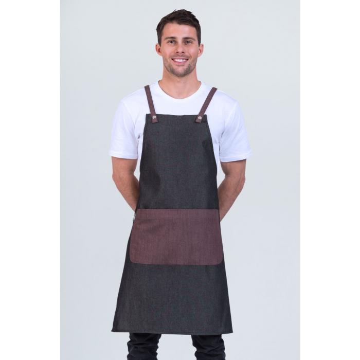 Cafe Series Grey Combo Bib Apron