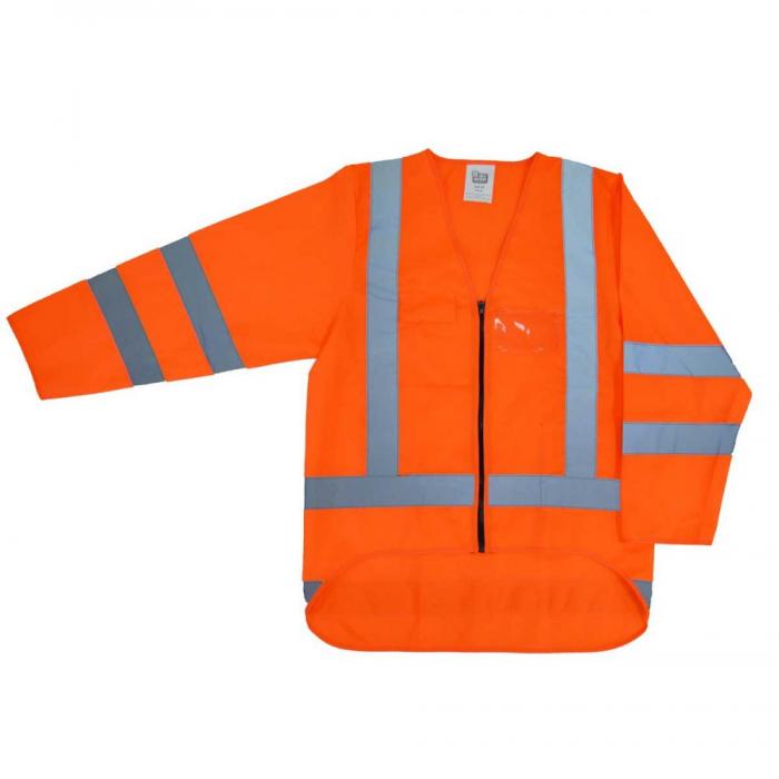 Hi vis Long Sleeve Safety Vest