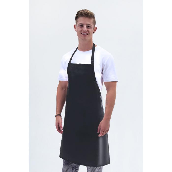 Aussie Chef Nylon Bib Apron Black