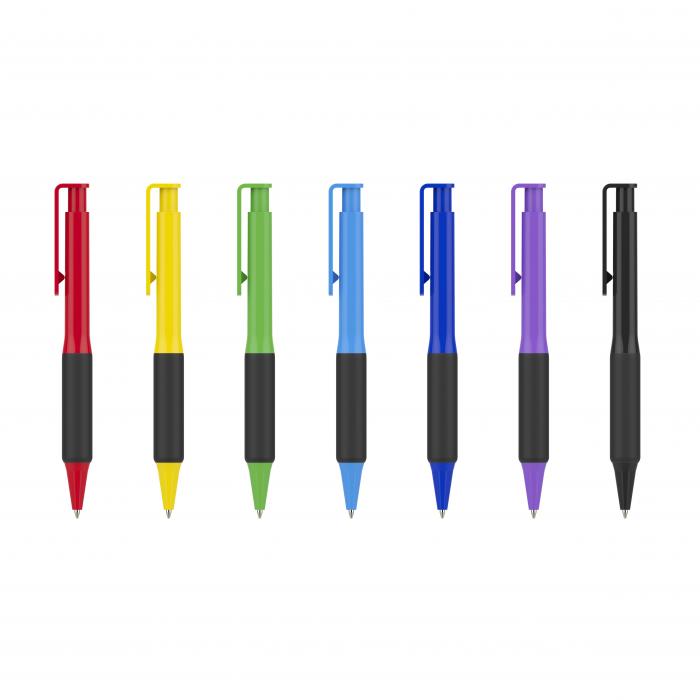 Soft Grip Pen - Colour Barrel