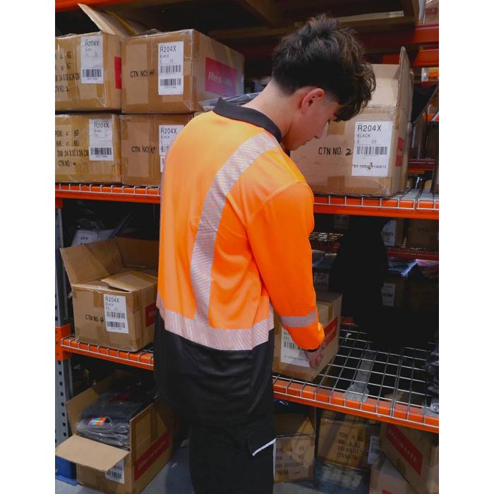 Recycled Hi Vis LS D/N Polo
