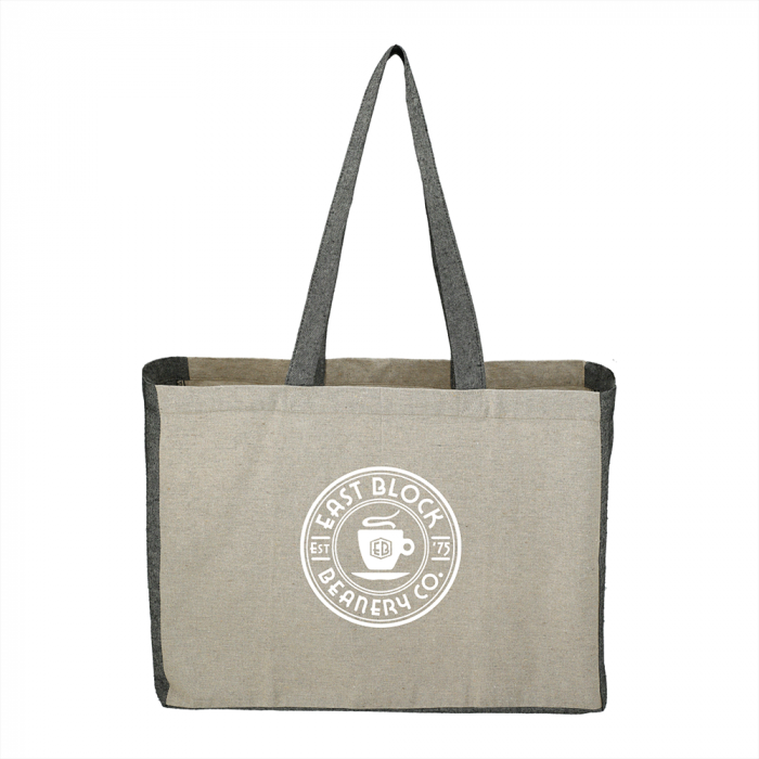 Bullet Recycled Cotton Contrast Side Shopper Tote