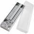 Two glitter candles with glass holder Alexia