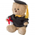 Plush graduation bear Magnus