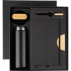 Black carton giftbox Kurt (bottle, pen, notebook)