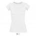 Mild Women's V-neck Rolled And Raw-cut Finished T-shirt