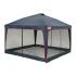 Lighted Portable Gazebo With Mesh Walls 3. 6x3. 6m